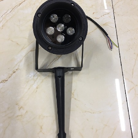 LED投射燈戶外圓形聚光燈防水投光燈草坪燈庭院景觀地插燈具