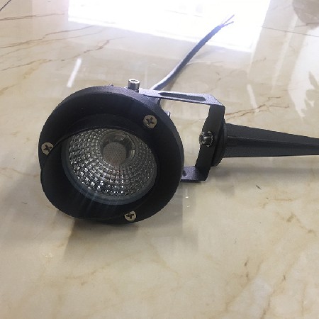 LED投射燈戶外圓形聚光燈防水投光燈草坪燈庭院景觀地插燈具